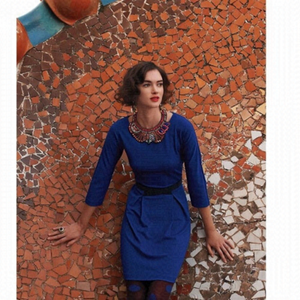 Anthro "Girls From Savoy" Pleated Ponte Dress